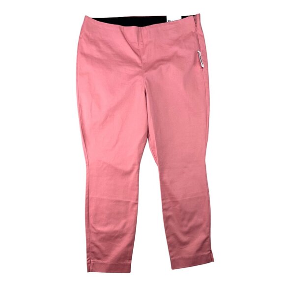 Old Navy Womens Pink Slim Ankle Pants Pull On Size 14 - Picture 1 of 9